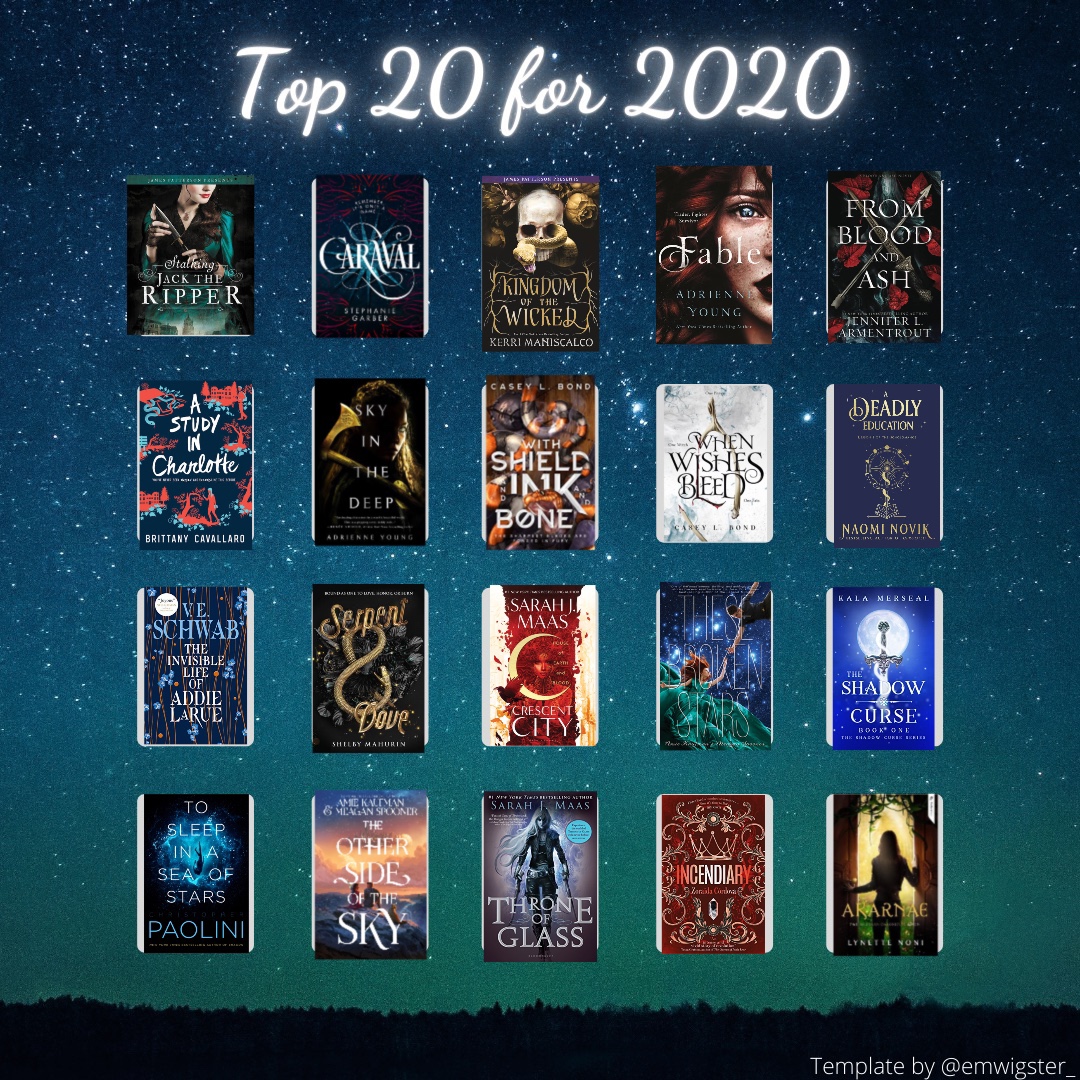 Top 20 books for 2020